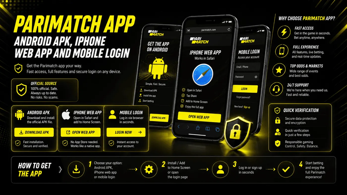 Parimatch app Android APK iPhone web app and mobile login
