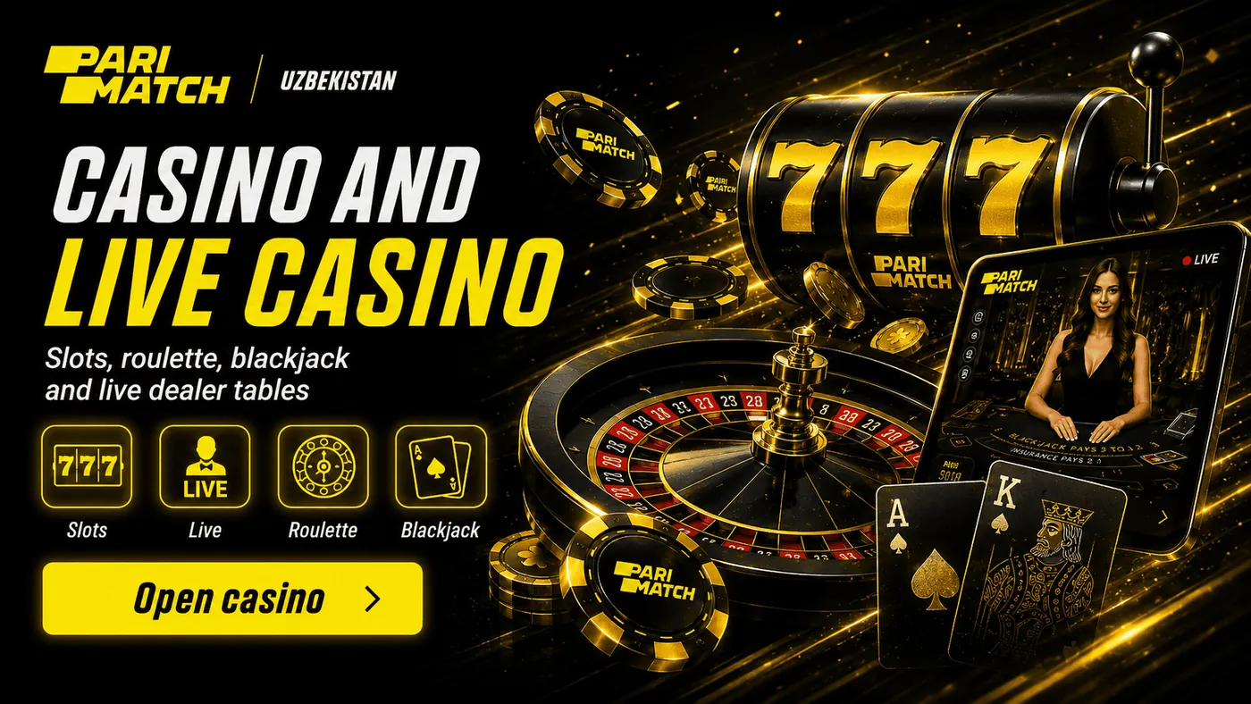 Casino and live casino Parimatch Uzbekistan