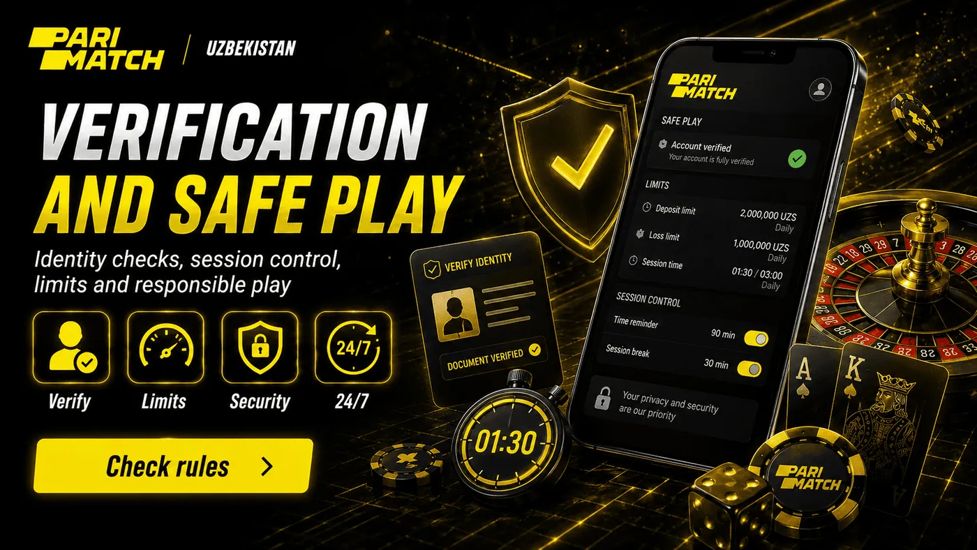 Verification and safe play Parimatch Uzbekistan